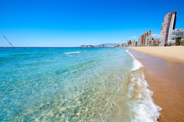 Benidorm Levante beach in Alicante Spain clipart
