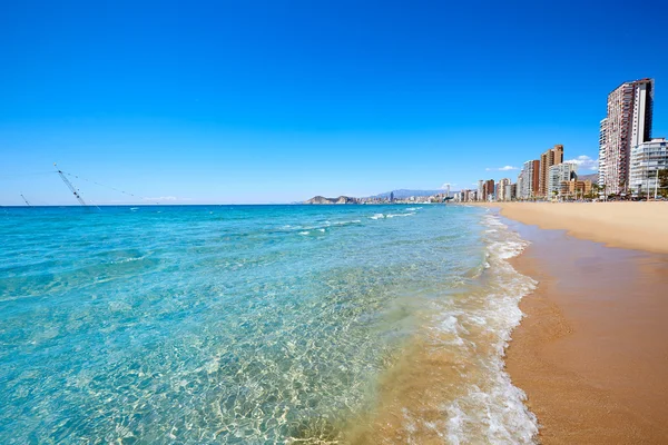 Benidorm Levante strand in Alicante Spanje — Stockfoto