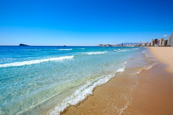 Benidorm levante strand in alicante spanien — Stockfoto