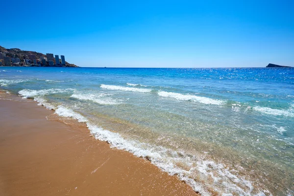 Plaży Levante w Benidorm, w Alicante, Hiszpania — Zdjęcie stockowe