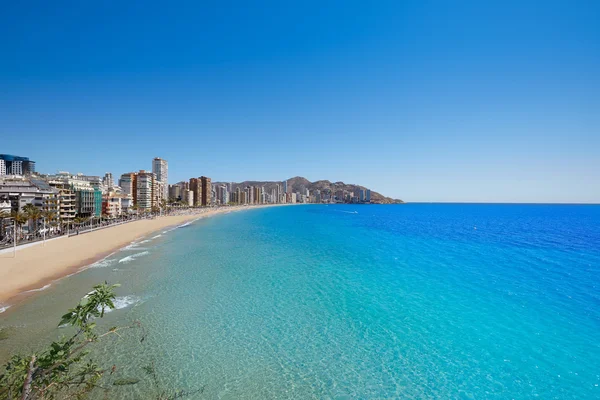Benidorm Levante-stranden i Alicante Spanien — Stockfoto