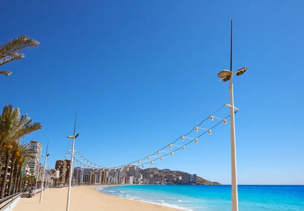 Benidorm levante praia em alicante Espanha — Fotografia de Stock