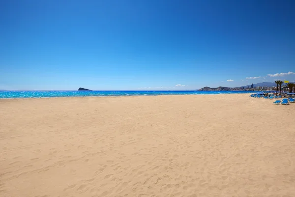 Benidorm Levante strand in Alicante Spanje — Stockfoto