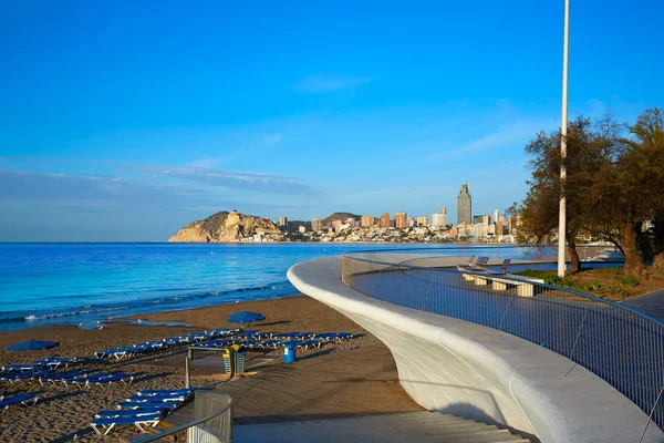 Benidorm Levante strandtól, Alicante, Spanyolország — Stock Fotó