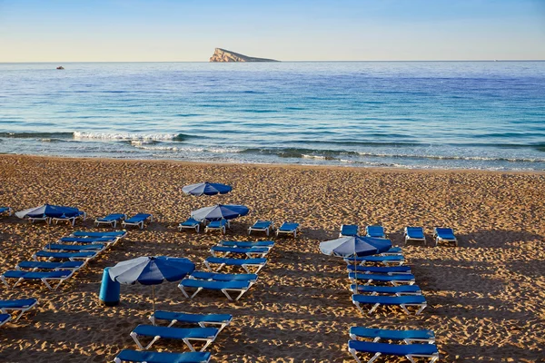 Benidorm Poniente strand in Alicante Spanje — Stockfoto