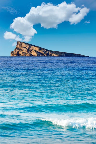 Ilha Benidorm no Mediterrâneo Alicante — Fotografia de Stock