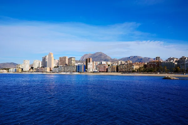 Παραλία Poniente της πόλης Benidorm στο Αλικάντε στην Ισπανία — Φωτογραφία Αρχείου