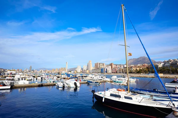 Benidorm Marina port-Alicante, Spanyolország — Stock Fotó