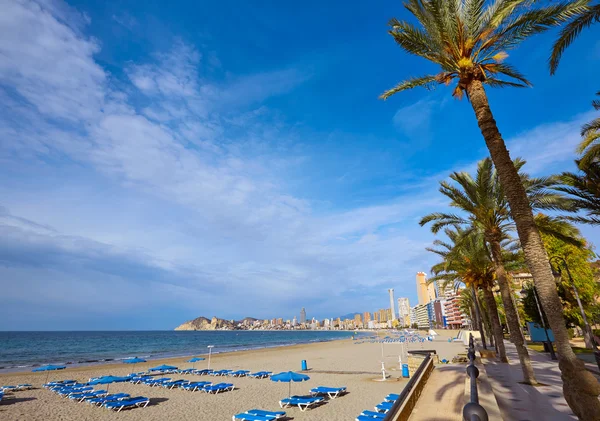 Pláže Benidorm Poniente Alicante Španělsko — Stock fotografie