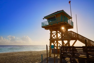 Daytona Beach Florida sahil güvenlik kulesinde ABD