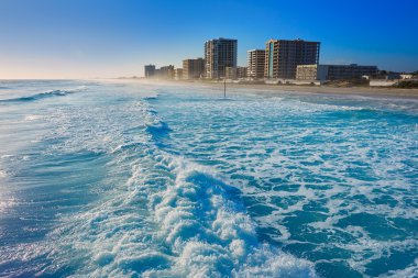 Daytona Beach in Florida shore buildings  clipart