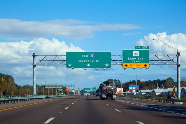 Jacksonville Florida ABD I-10 eyaletler arası