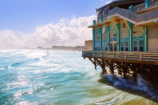 Daytona Beach na Flórida com cais EUA — Fotografia de Stock