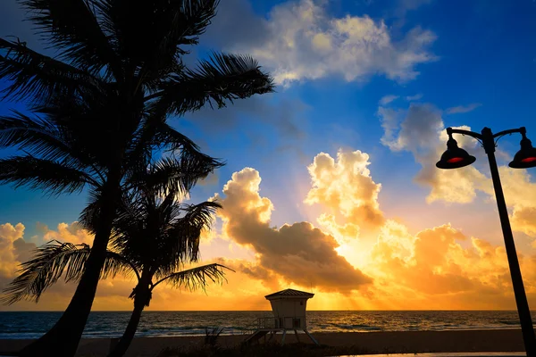 Fort Lauderdale praia nascer do sol Florida EUA — Fotografia de Stock