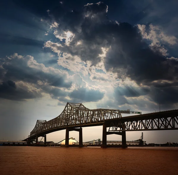 Luisiana Horace Wilkinson Bridge Mississippi river — Foto de Stock