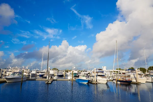 Fort Lauderdale marina båtar Florida oss — Stockfoto