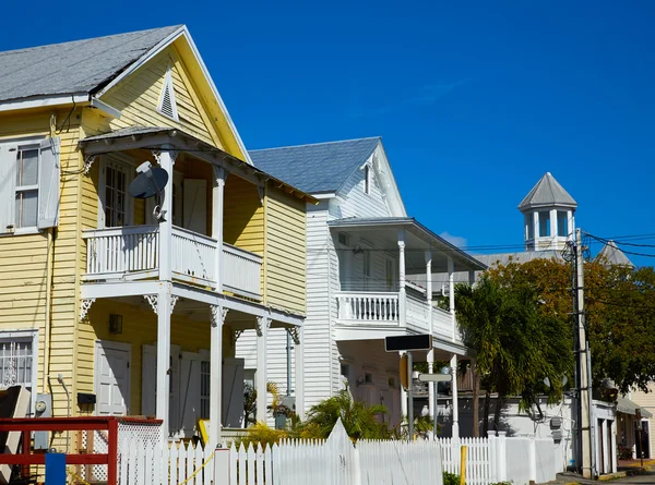 Key west street facades Florida US — Stock Photo, Image