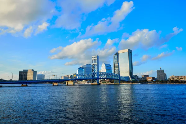 Večerní Panorama Jacksonville florida USA — Stock fotografie
