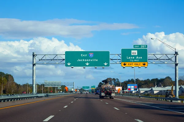 I-10 interestadual em Jacksonville Florida EUA — Fotografia de Stock