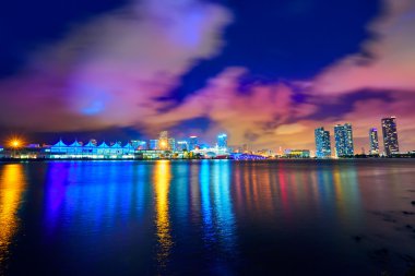 Miami şehir manzarası günbatımı Florida bize