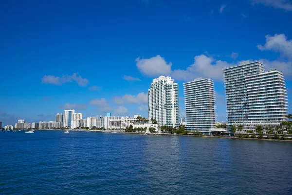 Miami beach von macarthur causeway florida — Stockfoto