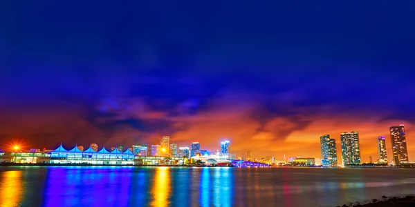 Miami downtown skyline sunset Florida US — Stock Photo, Image