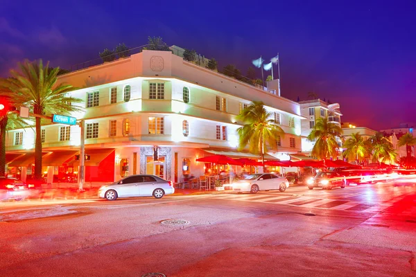 South Beach v Miami Florida slunce Ocean Drive — Stock fotografie