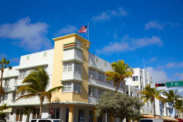 Miami Beach Ocean boulevard Art Deco Florida — Stockfoto