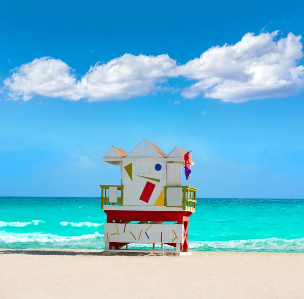 Miami praia torre de baywatch South beach Florida — Fotografia de Stock