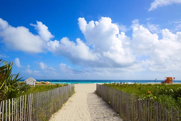 Miami south Beach entrance Florida US — Stock Photo, Image