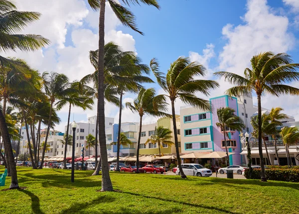 Miami Beach Ocean Boulevard Art Deco Florida — Fotografia de Stock