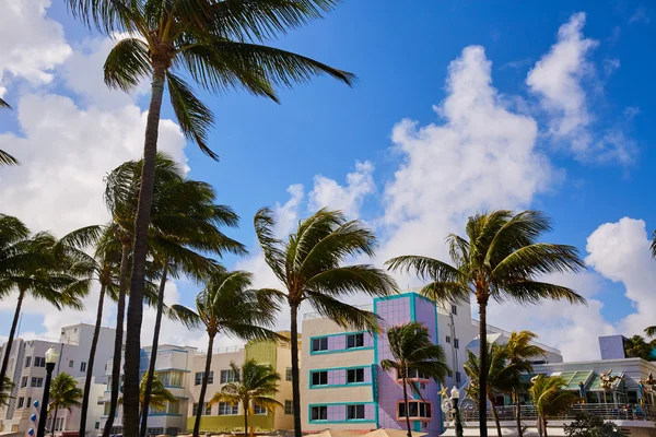 マイアミ ビーチ オーシャン ブルバード アールデコ フロリダ — ストック写真