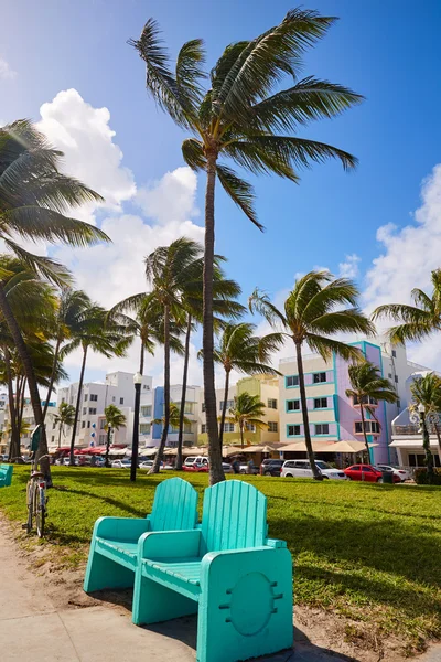 Miami Beach Ocean boulevard art deco Florida — стоковое фото