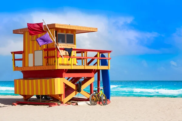 Miami Beach Baywatch Tower South Beach Florida — Foto de Stock