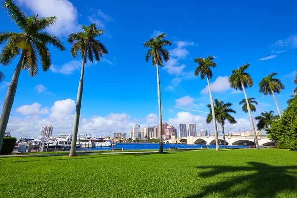 Palm Beach skyline royal Park pont Floride — Photo