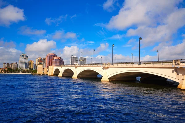 Palm Beach skyline Royal Park ponte Florida — Fotografia de Stock