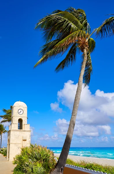 Palm Beach Worth Avenue torre del reloj Florida — Foto de Stock