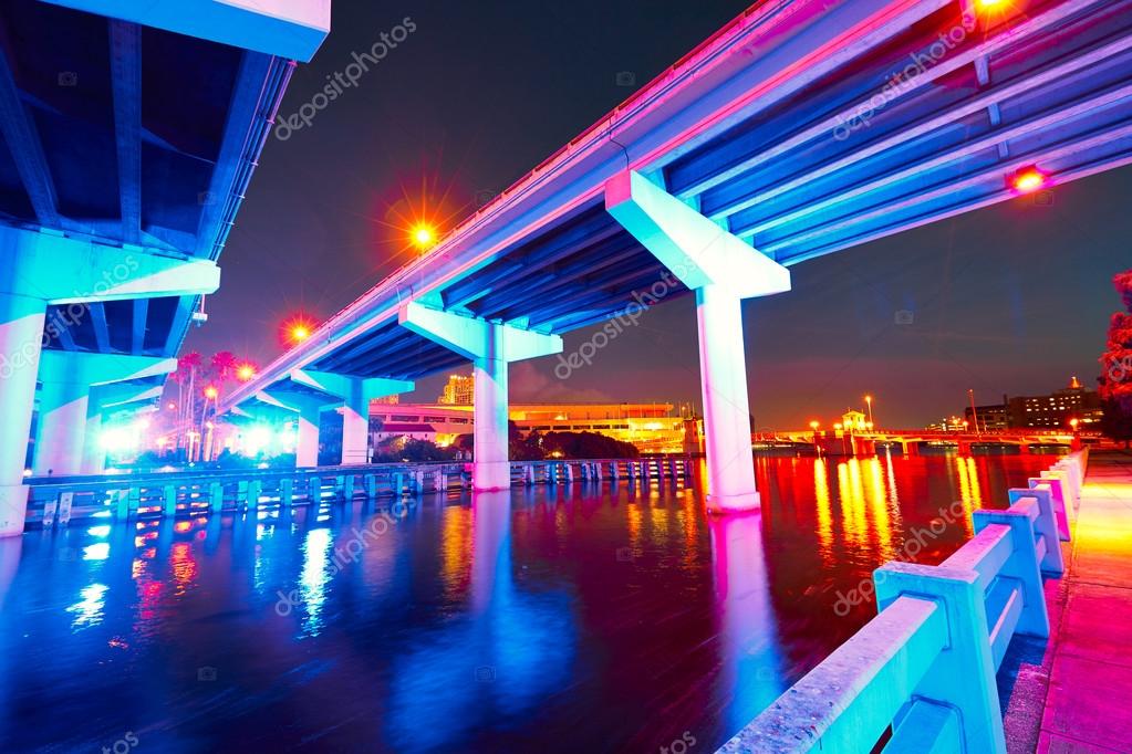 Florida Tampa skyline at sunset in US — Stock Photo © lunamarina 114677608