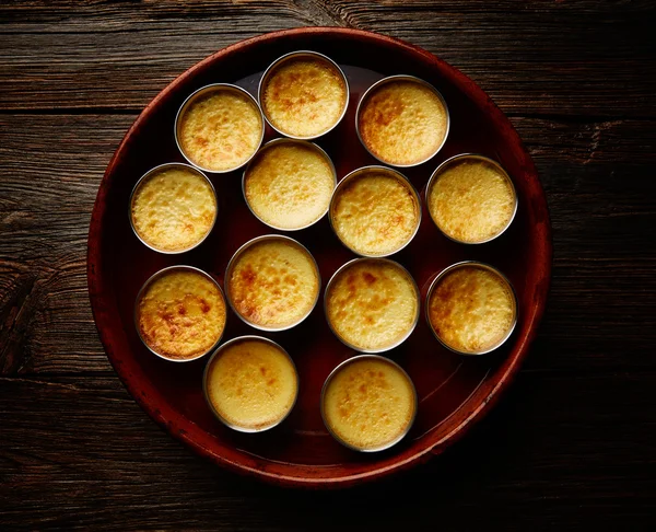 Pudinkový krém karamelový Flan dezert bain marie — Stock fotografie