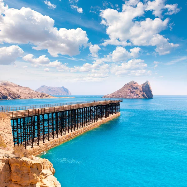 Aguilas embarcadero el hornillo pier murcia Spanje — Stockfoto