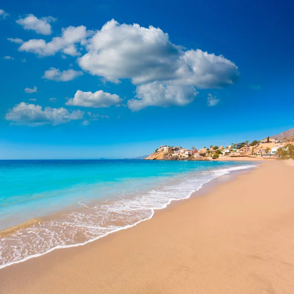 Playa de Bolnuevo en Mazarron Murcia en el mar Mediterráneo —  Fotos de Stock