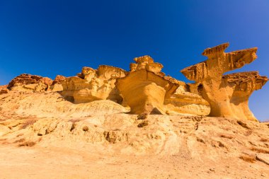 Bolnuevo Mazarron eroded sandstones Murcia clipart