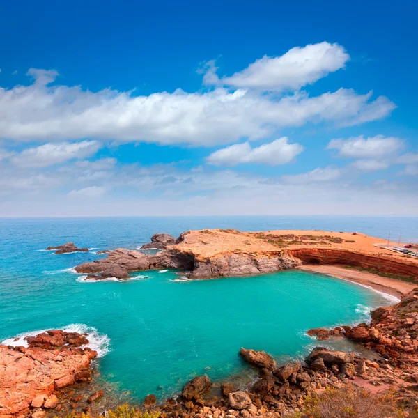 Cabo de palos plaży w pobliżu mar menor murcia — Zdjęcie stockowe