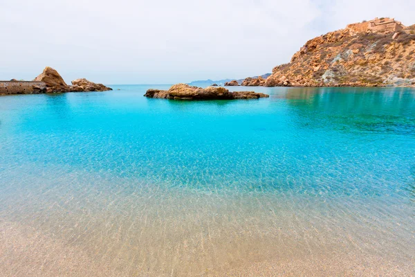 Cartagena cala cortina strand in murcia, Spanje — Stockfoto