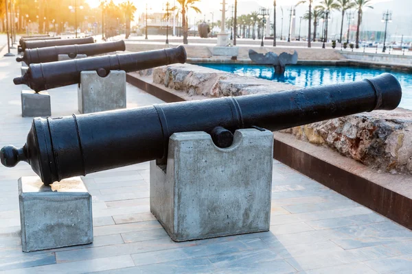 Cartagena cannon Naval museum port at Spain — Stock Photo, Image