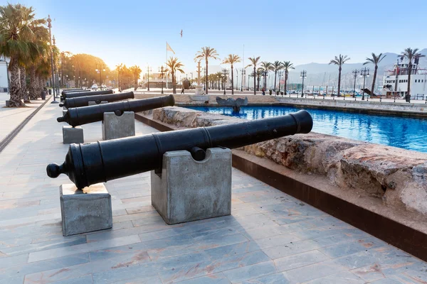 Cartagena kanon Marinmuseum hamnen i Spanien — Stockfoto