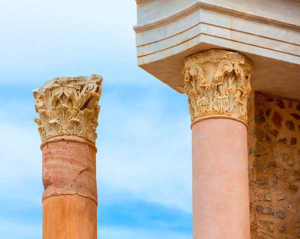 Colonnes à Carthagène Amphithéâtre Romain Espagne — Photo