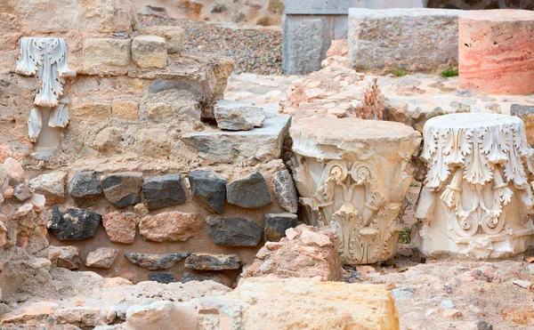 Kolumny w cartagena rzymski amfiteatr Hiszpania — Zdjęcie stockowe