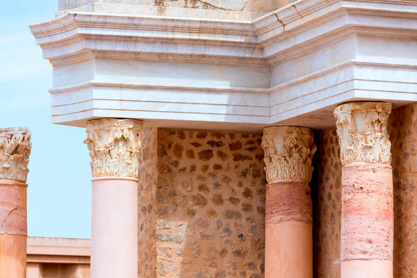 Colonnes à Carthagène Amphithéâtre Romain Espagne — Photo