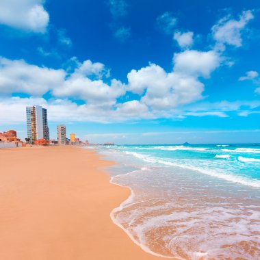 La Manga del Mar Menor beach in Murcia Spain clipart